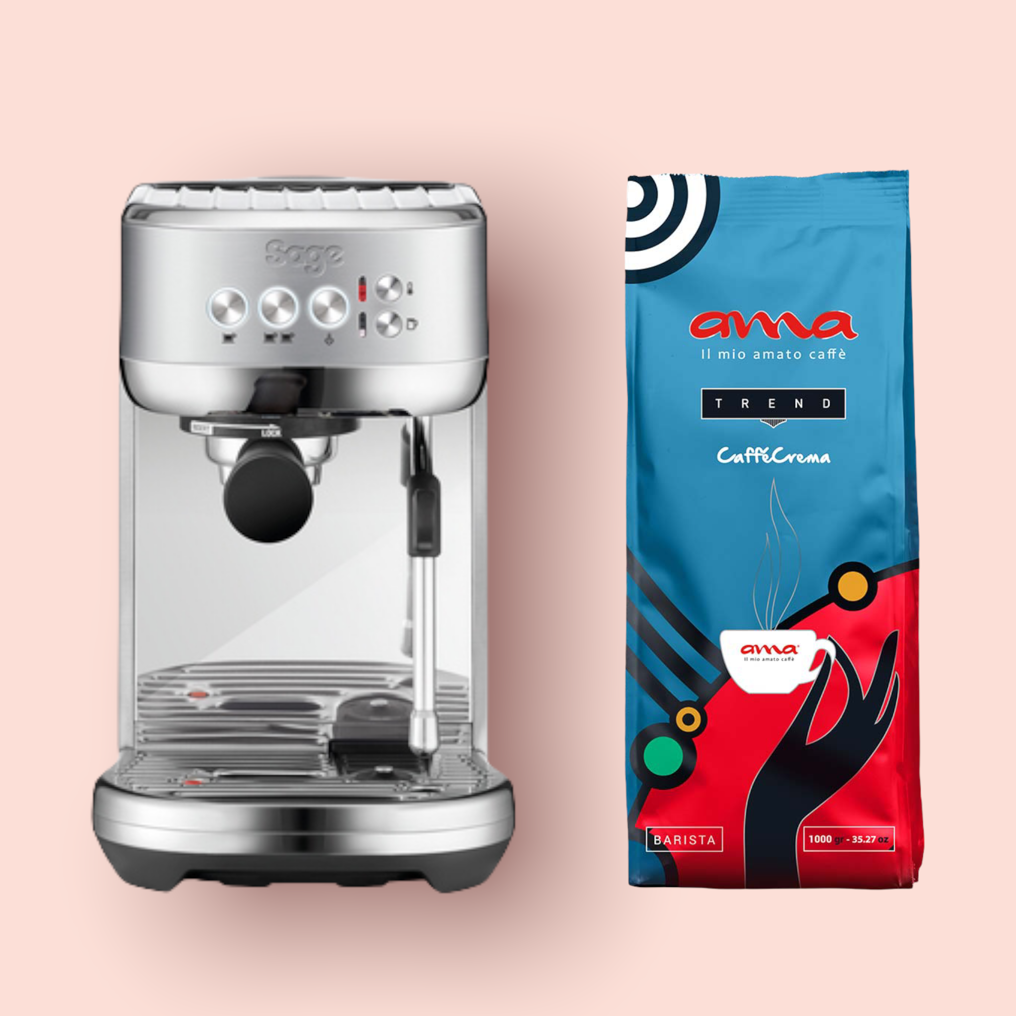 Sage Bambino Plus, SES500, gebürsteter Edelstahl Siebträger-Espressomaschine